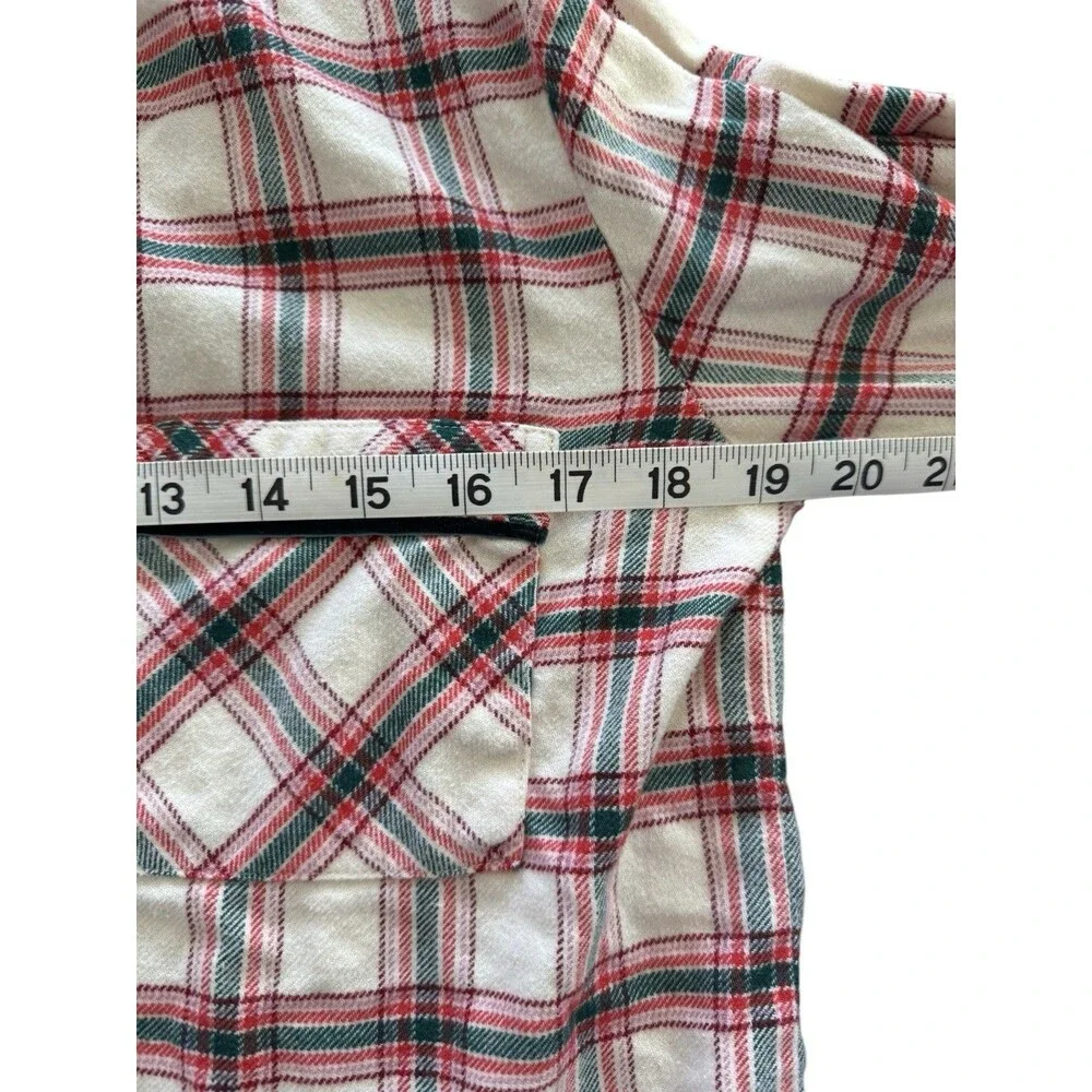 Marine Layer Classic PJ Pajama Top Plaid Holiday Cozy Shirt Size XS